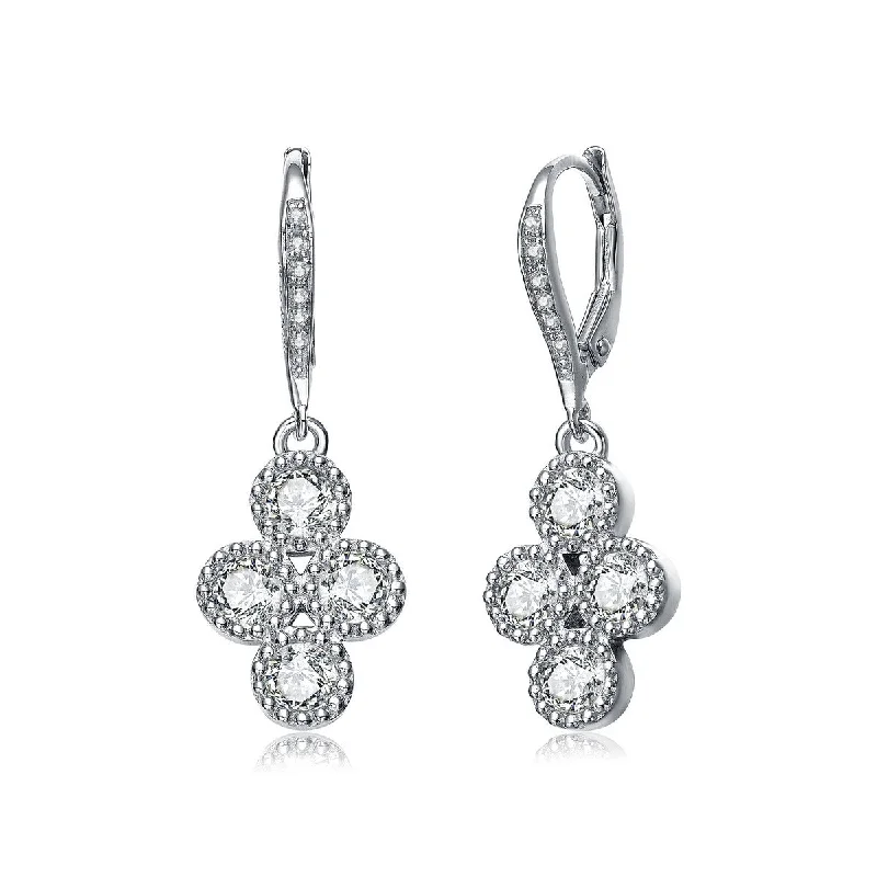 Earrings Polish Routine-La Roche Flower Dangling Earrings