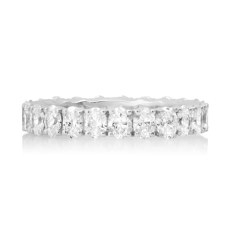 Rings For Fine Style-The Pretty Diamond Oval Eternity Band