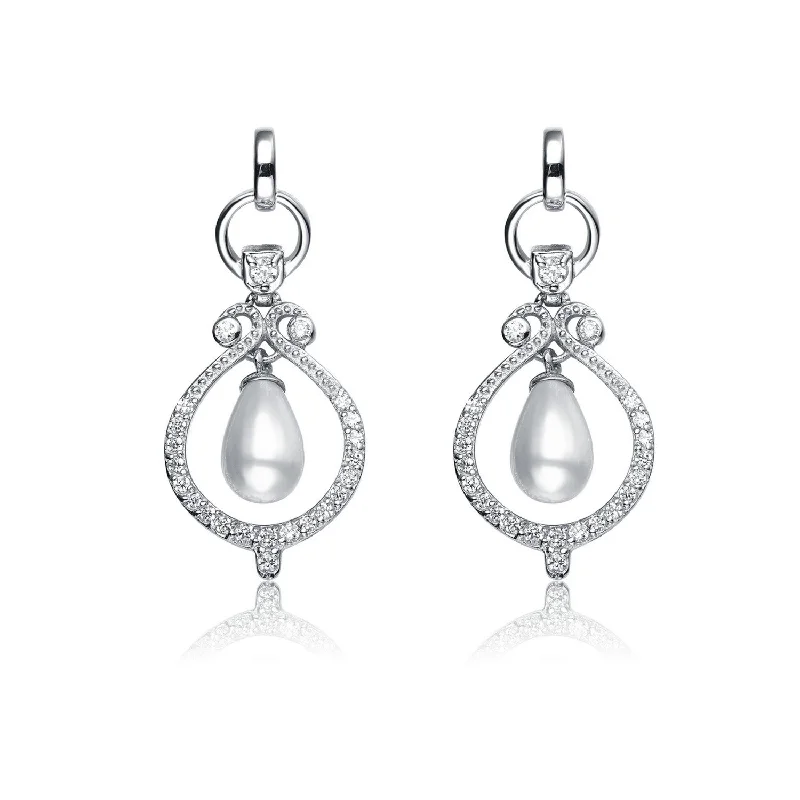 Earrings For Broad Looks-Dauphine Pearl Cocktail Drop Limited Edition Earrings