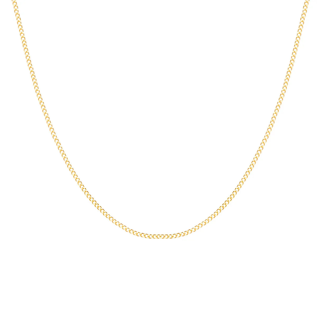 275 Curb Necklace Yellow Gold 45cm