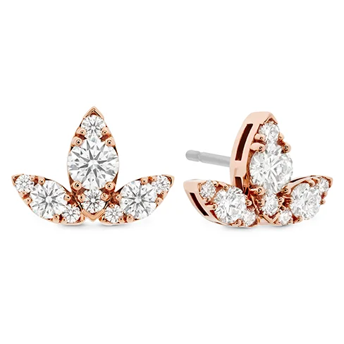 Earrings For Full Hair-Hearts On Fire Aerial Triple Diamond Stud Earrings