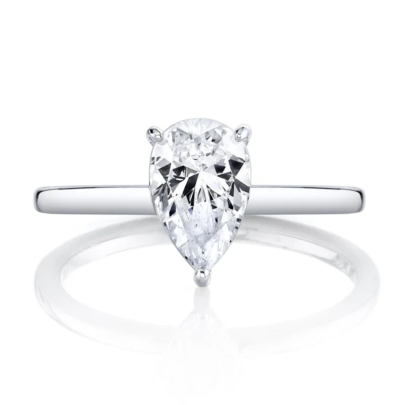 Best Hush Rings-Solitaire Ring Setting with Hidden Halo