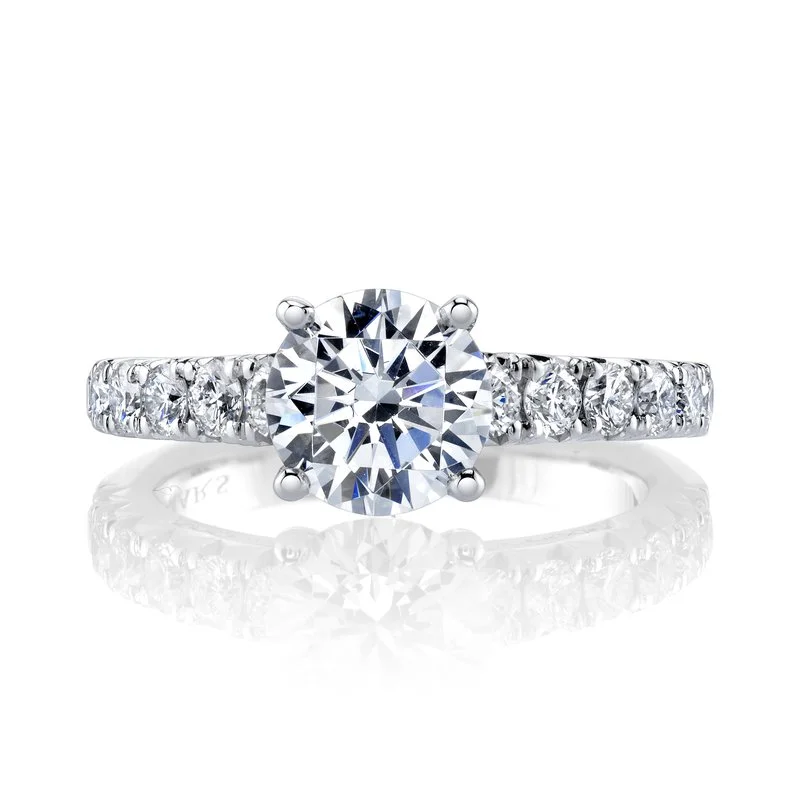 Best Slim Rings-Solitaire Ring Setting With Diamond Band and Bridge