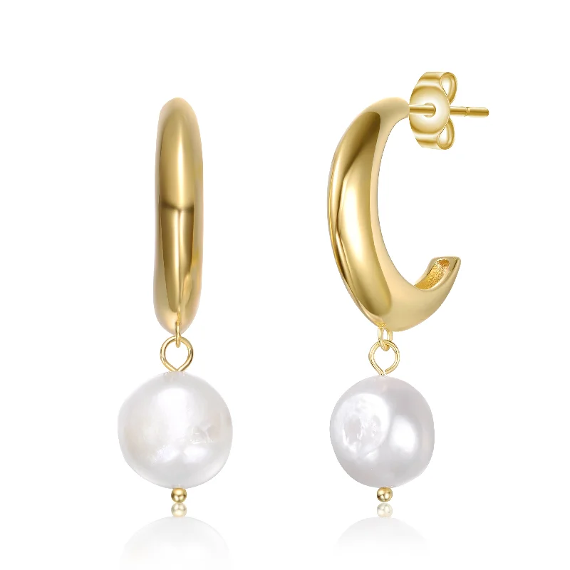 Earrings For Oval Shapes-Noémie Chunky Pearls Dangle Earrings