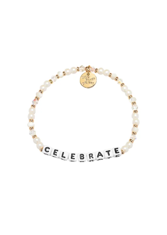 Bracelets For Beach Days-LITTLE WORDS BRACELET - CELEBRATE