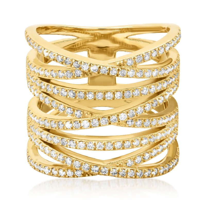 Smooth Rings For Class-Diamond Criss Cross Statement Ring