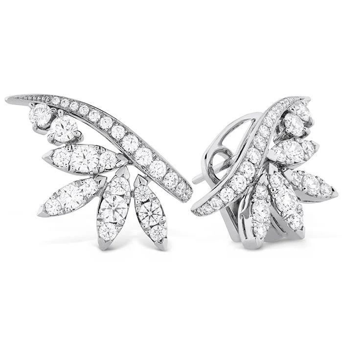 Top Earrings For Easy Style-Hearts On Fire White Kites Crest Diamond Earrings