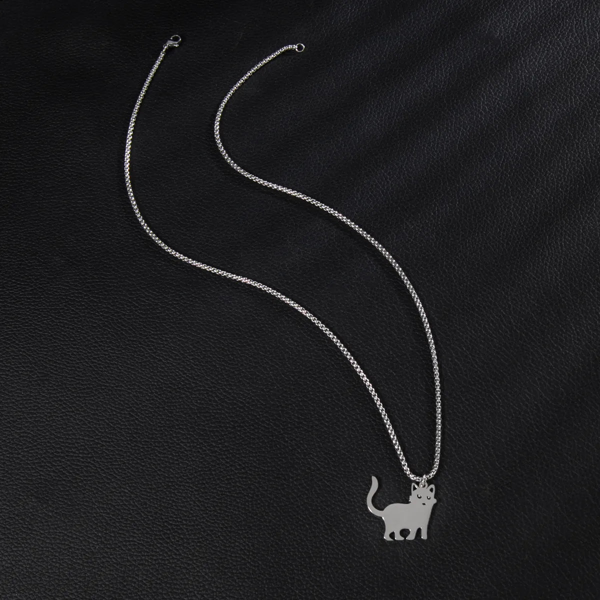 Necklaces Store Tips-Basic Simple Style Classic Style Cat 201 Stainless Steel Unisex Pendant Necklace