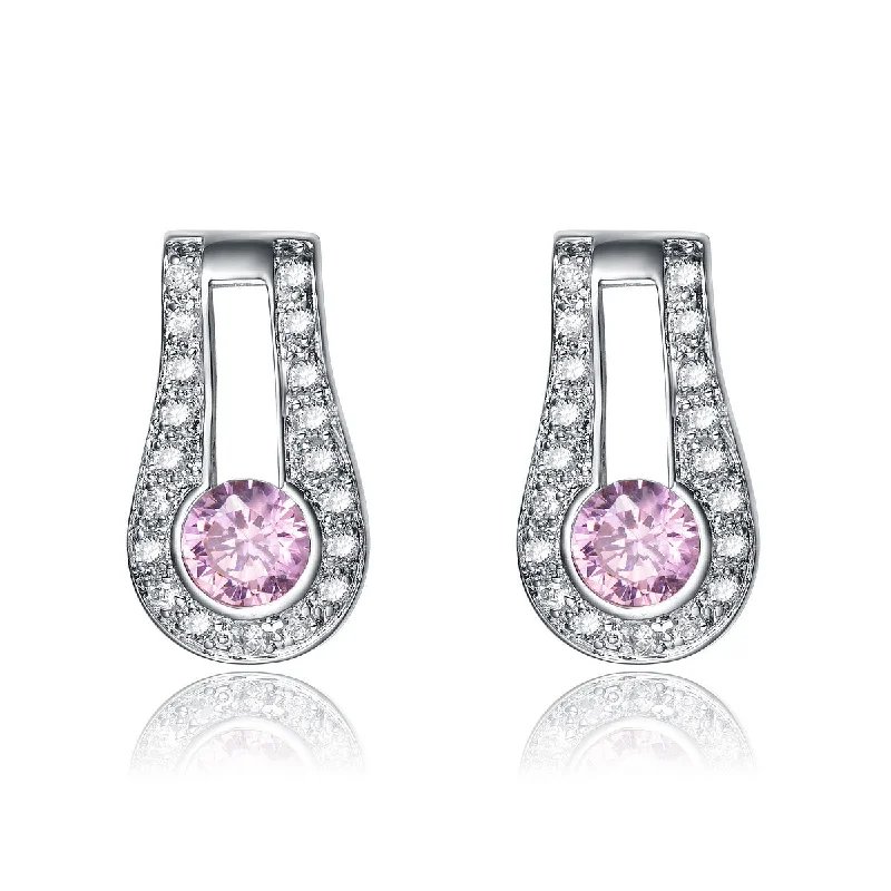 Earrings With Shell Accents-Renée Midi Pink Earrings