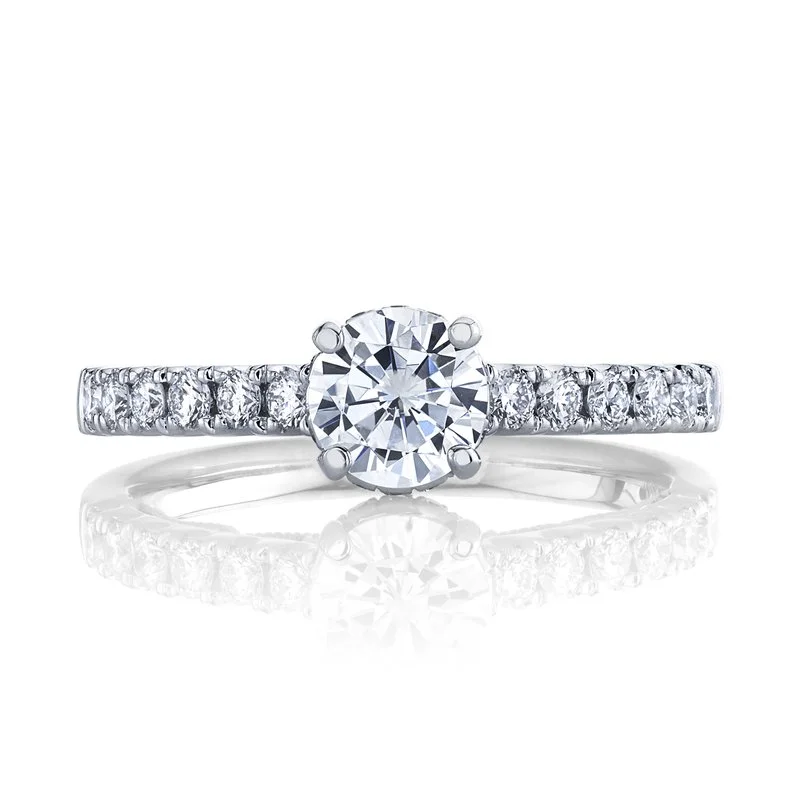 Rings Width Options-Solitaire Ring Setting with Diamond Band and Undergallery