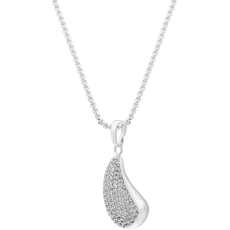 Vl417 White Gold Color White Diamond Necklace 1