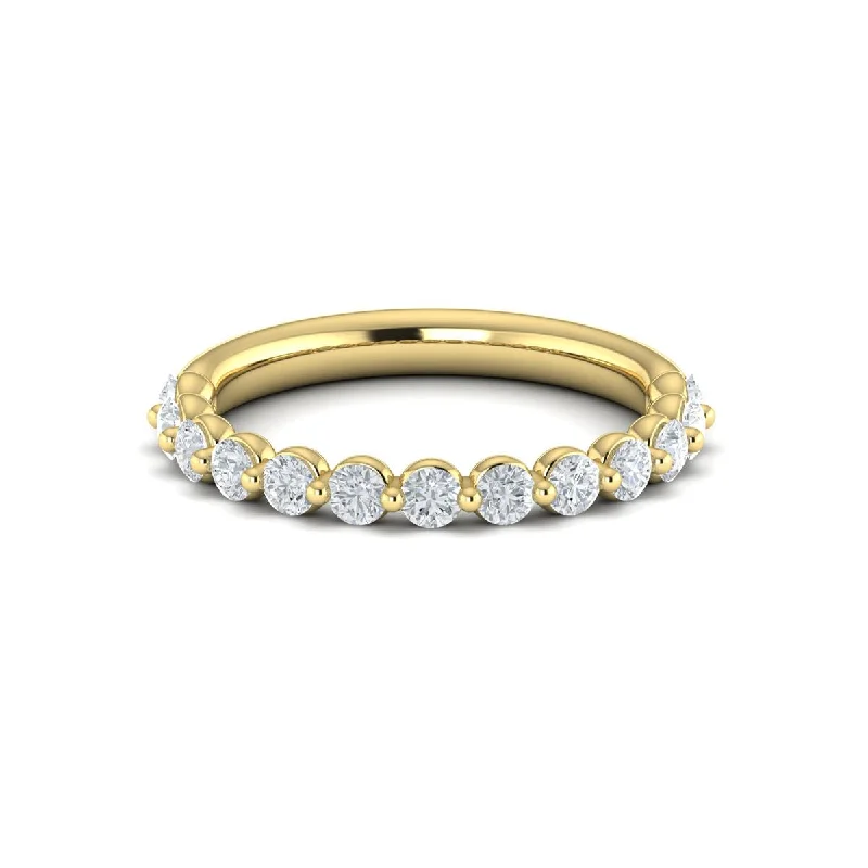 Rings Shine Routine-Diamond Single Prong Band in 14K Yellow Gold