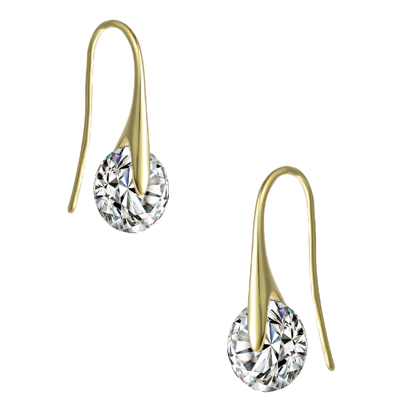 Earrings For Restful Nights-Marguerite Boomerang Moissanite  Earrings