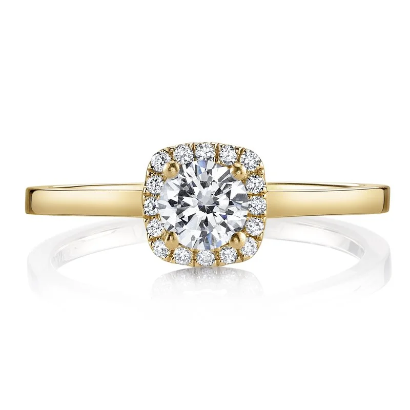 Rings Shine Guide-Solitaire Ring Setting With Diamond Halo