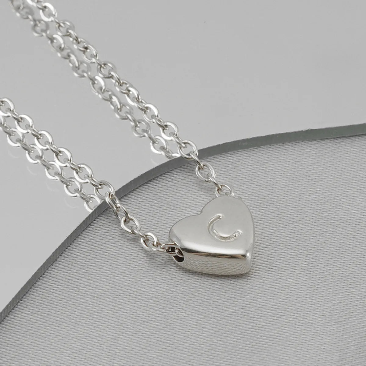 Top Necklaces For Big Events-Simple Style Commute Letter Heart Shape Stainless Steel Polishing Plating Inlay 18k Gold Plated Necklace