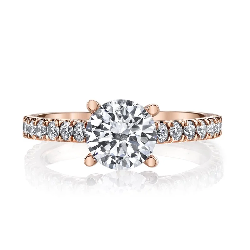 Rings Stone Choices-Solitaire Ring Setting With Diamond Band