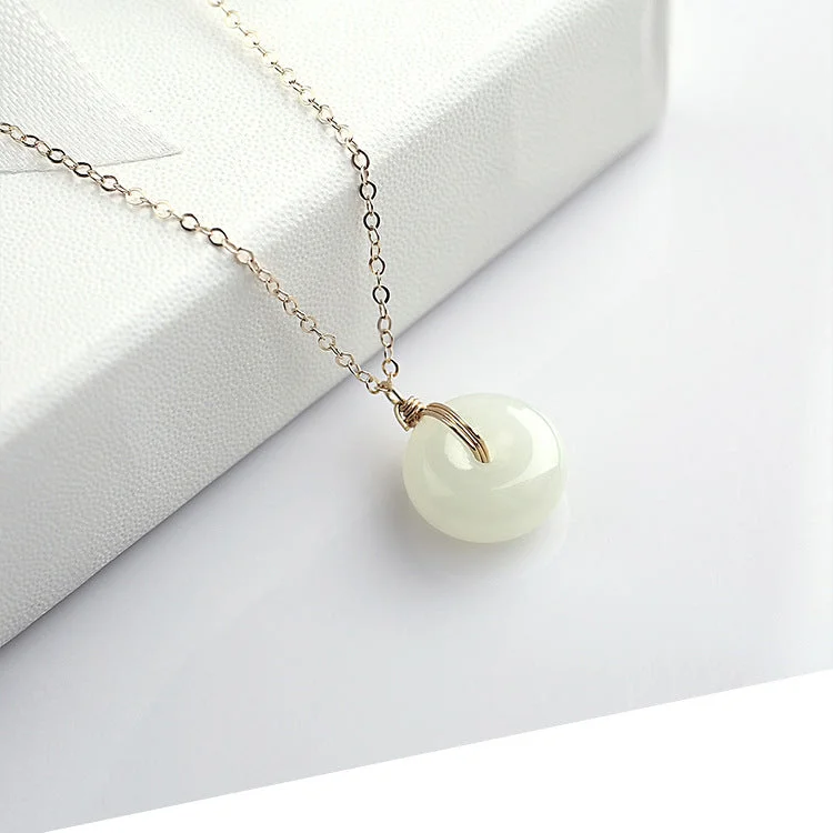 Hetian Jade Necklace-White