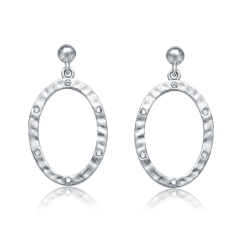 Best Feel Earrings-Vilette Matte Oval Outline Earrings