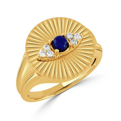 Rings For Big Looks-Doves By Doron Paloma Evil Eye Collection Lapis Ring