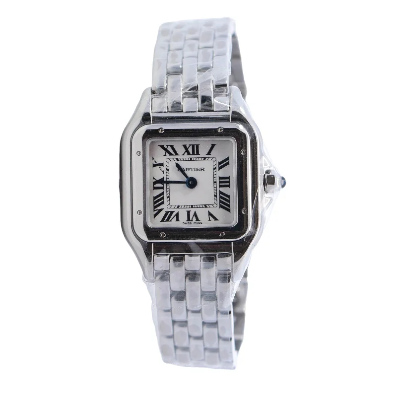 Quiet Watches For Work-Cartier Panthere 22mm White Dial Watch Ref# WSPN0006