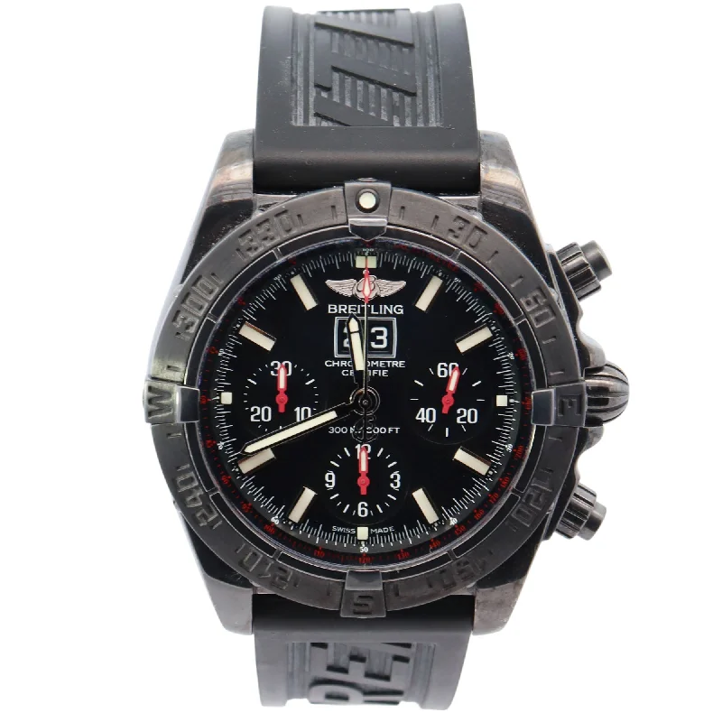 Watches Quality Reviews-Breitling Blackbird 44mm Black Dial Watch Ref# M44359