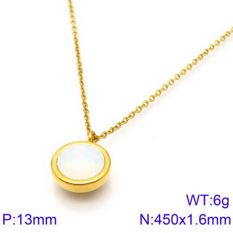 Gold Necklace White Diamond