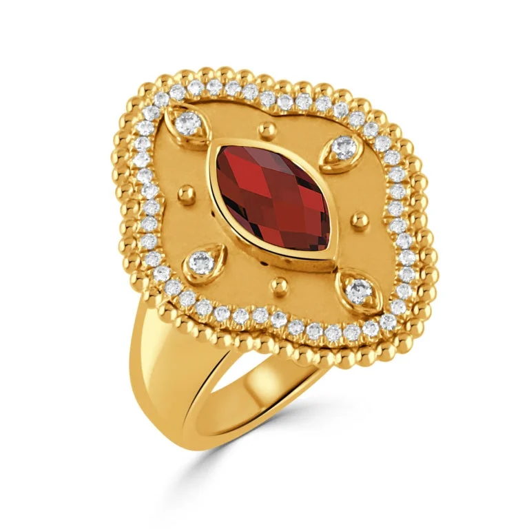 Rings For Morning Shine-Doves by Doron Paloma Justinian Collection Garnet Ring