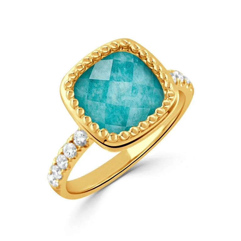 Top Rings For Fancy Style-Doves by Doron Paloma Justinian Collection Amazonite Ring