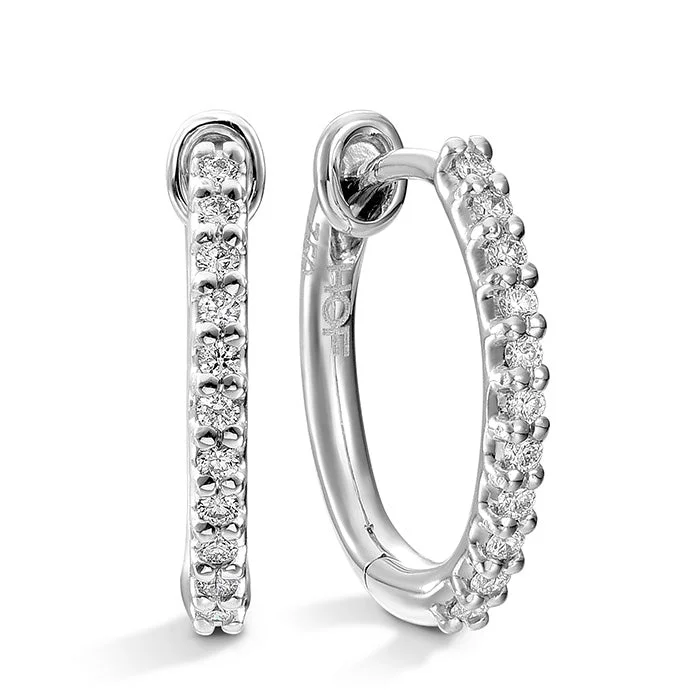 Earrings For Stacked Style-Hearts On Fire Classic Hoop Small Oval Diamond Earrings