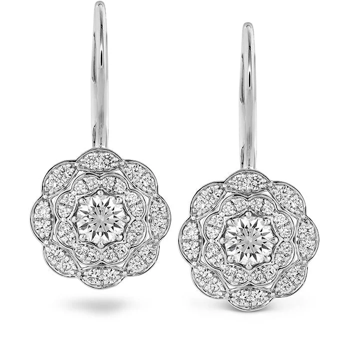 Bright Earrings For Shine-Hearts On Fire Lorelei Double Halo Drop Diamond Earrings