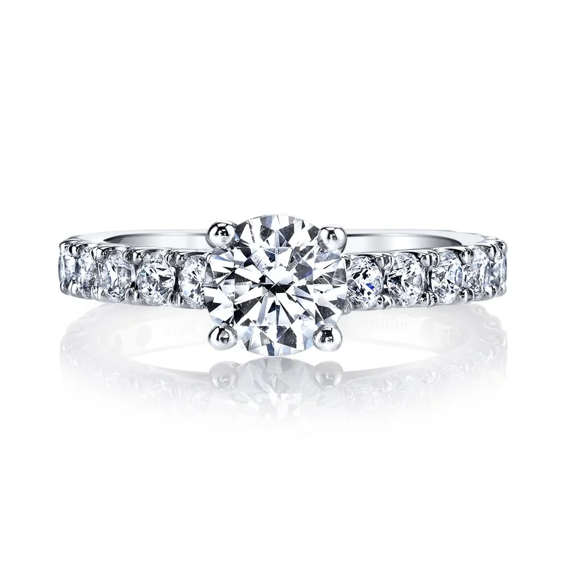 Rings For Alloy Mix-Solitaire Ring Setting With Diamond Band