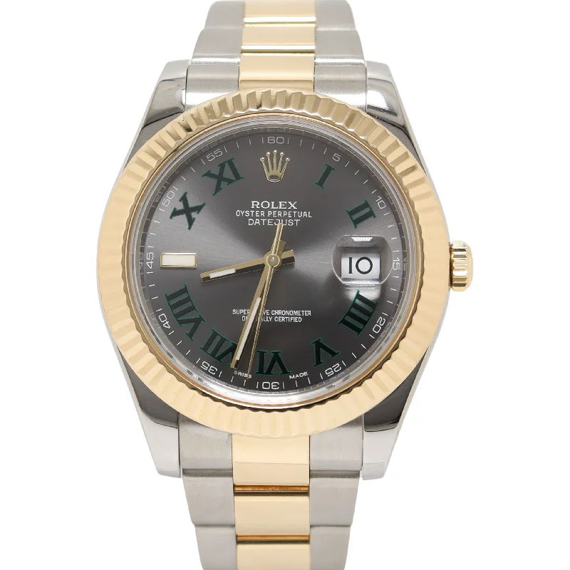 Watches Comfort Guide-Rolex Datejust 41mm Wimbledon Dial Watch Ref# 116333