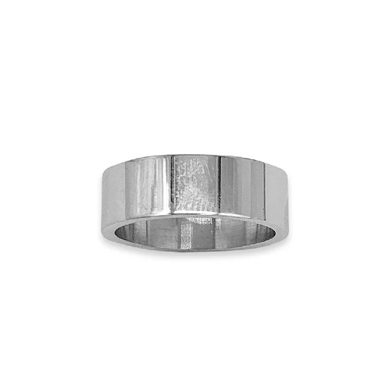 Rings Ease Guide-Tarnish Resistant Rhodium Plated Stacking Ring