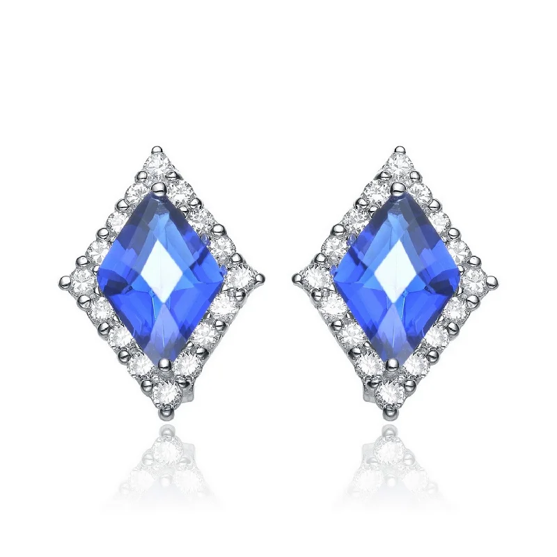 Best Soft Earrings-Chloé Blue Argyle Earrings