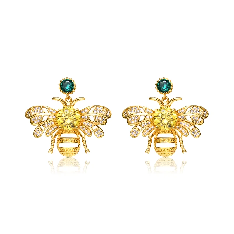 Earrings Size Tips-Abeille Bee Stud Limited Edition Earrings