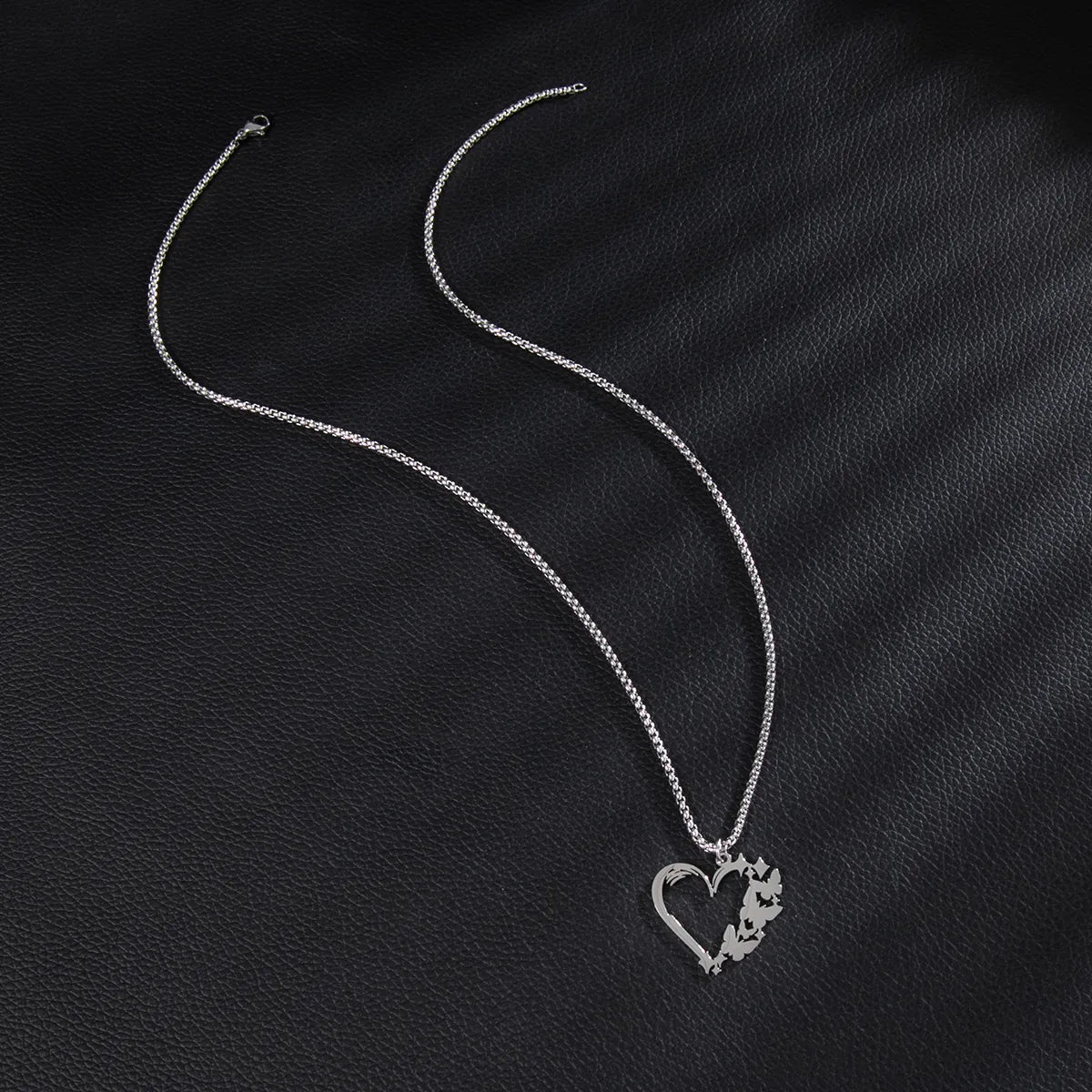 Necklaces Combo Ideas-Basic Simple Style Classic Style Heart Shape 201 Stainless Steel Unisex Pendant Necklace