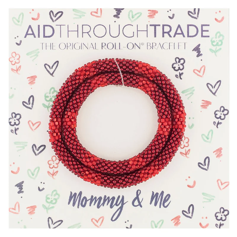 Bracelets For Hot Days-*NEW* Mommy & Me Roll-On® Bracelets <br> Scarlet