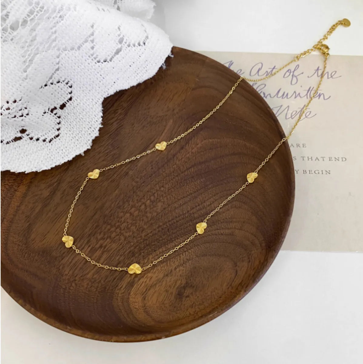 Necklaces For Carry Bags-Elegant Simple Style Heart Shape Titanium Steel Plating 18k Gold Plated Necklace