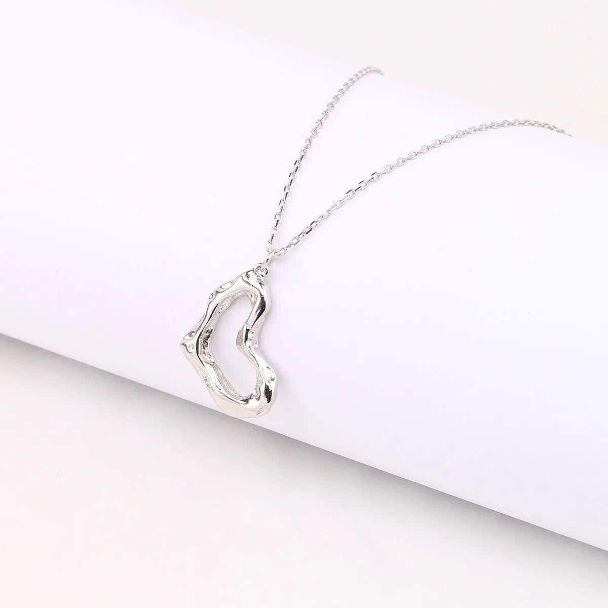 Necklaces For High Beam-Elegant Heart Shape Sterling Silver White Gold Plated Gold Plated Pendant Necklace In Bulk