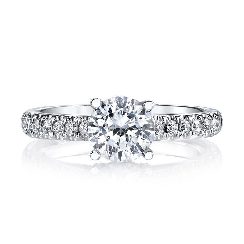 Rings For Warm Glow-Solitaire Ring Setting With Diamond Band