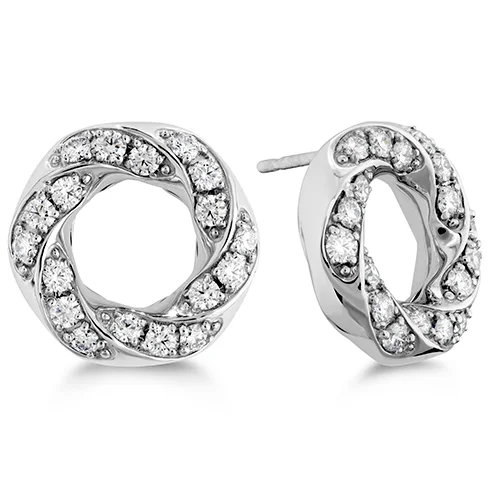 Earrings For Summer Fun-Hearts On Fire Atlantico Circle Pave Diamond Earrings