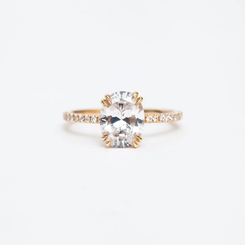 Rings Fade Resistance-Oval Eleonore Delicate Pavé Ring