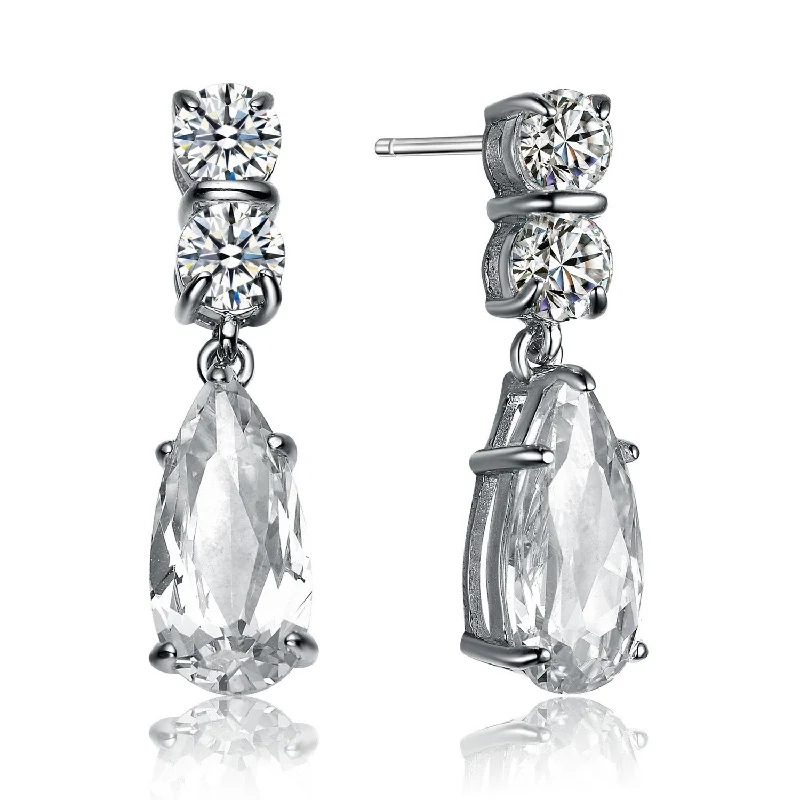 Earrings Glow Guide-Constance Double Vertical Teardrop Earrings