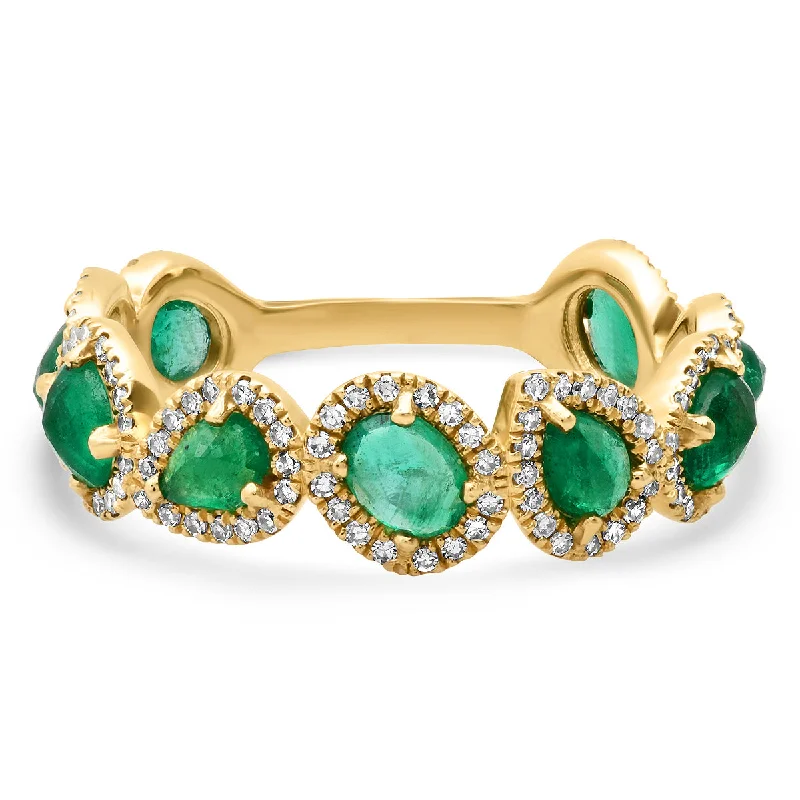 Rings Size Advice-Emerald and Diamond Shape Ring