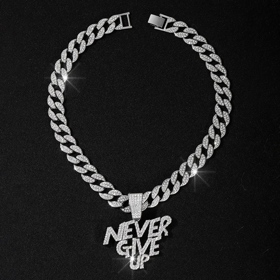 Silver Pendant with 22inch Cuban Link Chain