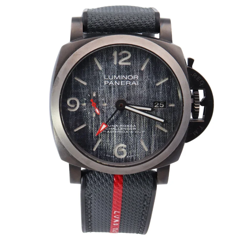 Watches Styling Ideas-Panerai Luminor 44mm Black Dial Watch Ref# PAM01036