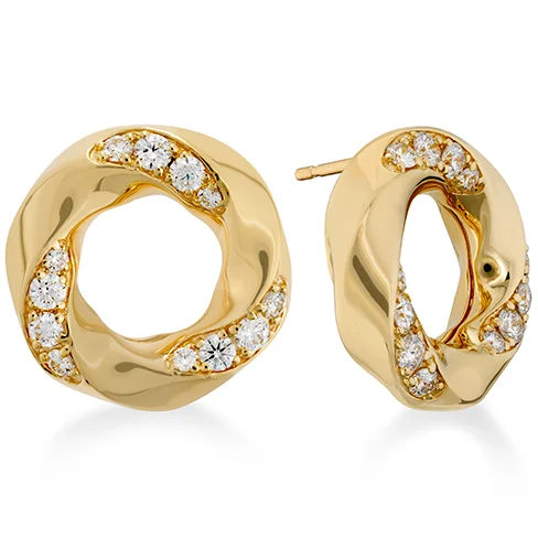 Earrings For Bracelet Pairs-Hearts On Fire Atlantico Circle Diamond Earrings