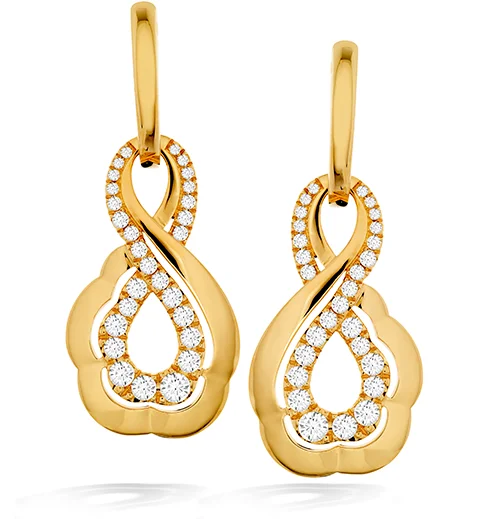 Earrings For Soft Shine-Hearts On Fire Lorelei Gold Infinity Diamond Earrings