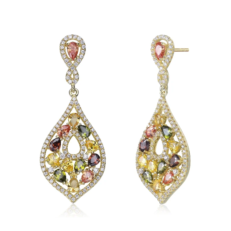 Best Crafted Earrings-Caroline Zirconia Accent Dangle Earrings