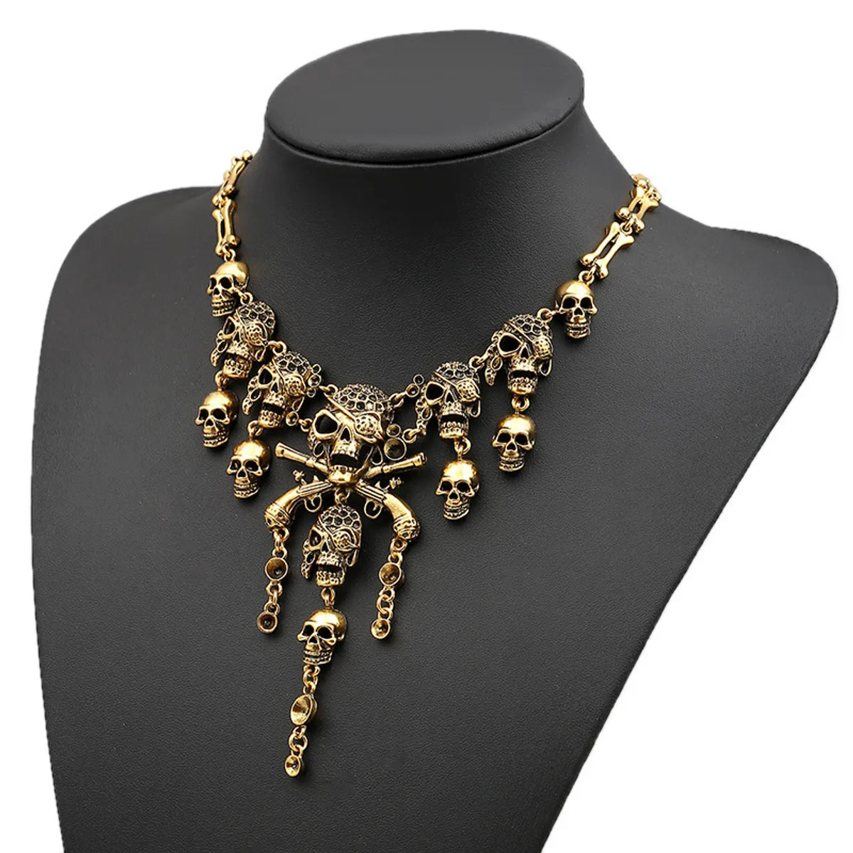 Top Necklaces For Work Hours-Cool Style Skull Alloy Plating Hollow Out Women's Pendant Necklace 1 Piece